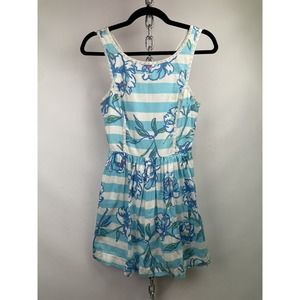 Lily Pulitzer Roswell Shorely Blue Tossing‎ The Line Dress 2